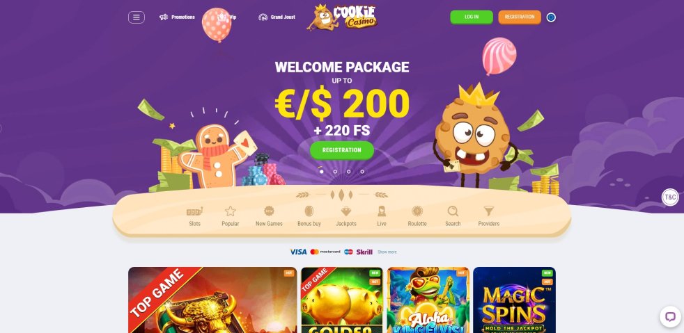 Main page CookieCasino